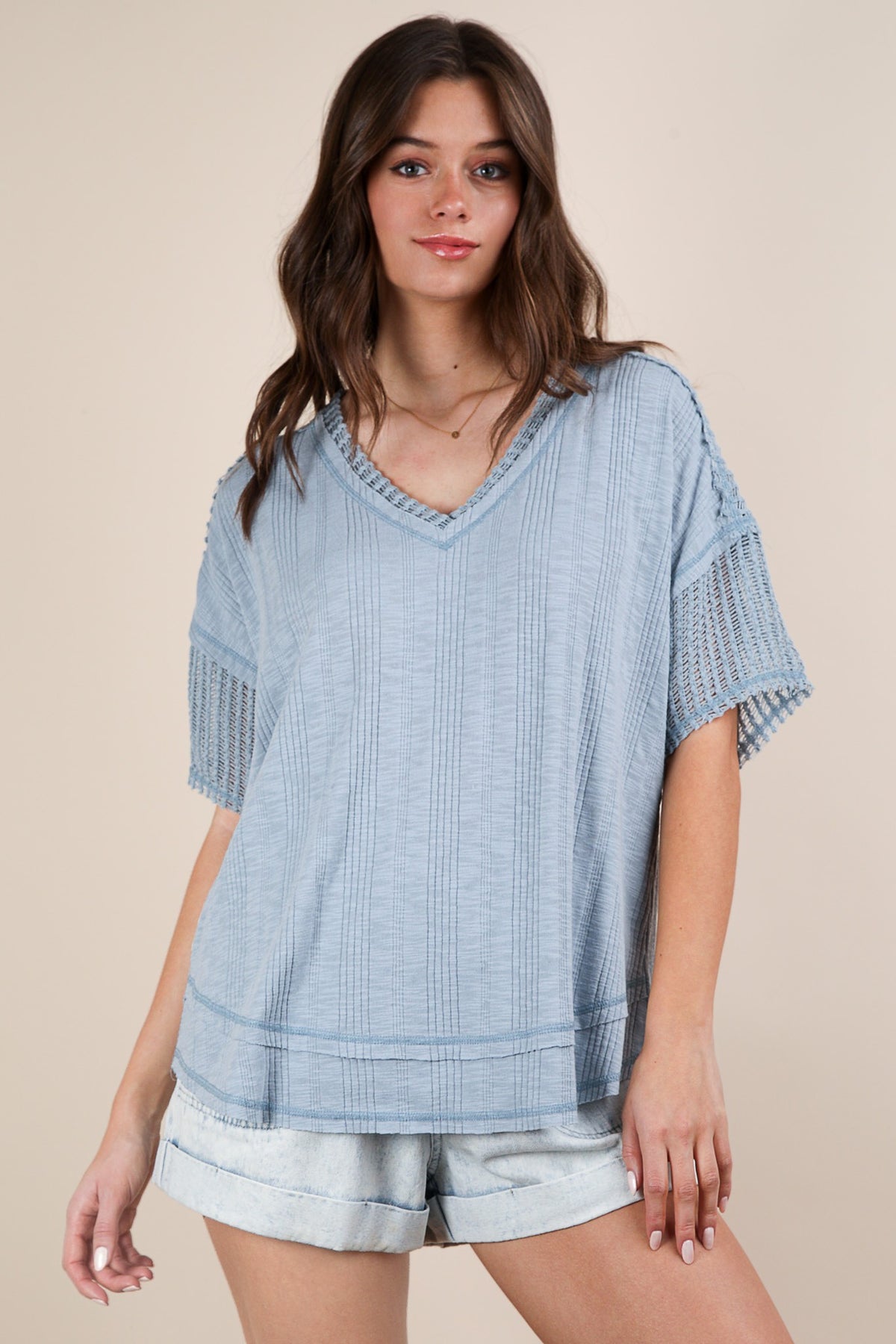 Contrast Comfy Casual Top
