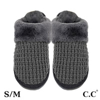 Ribbed Knitted Slippers