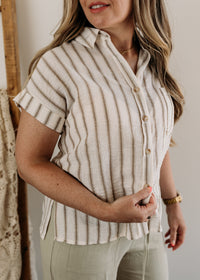 Stripe Collared Button Down