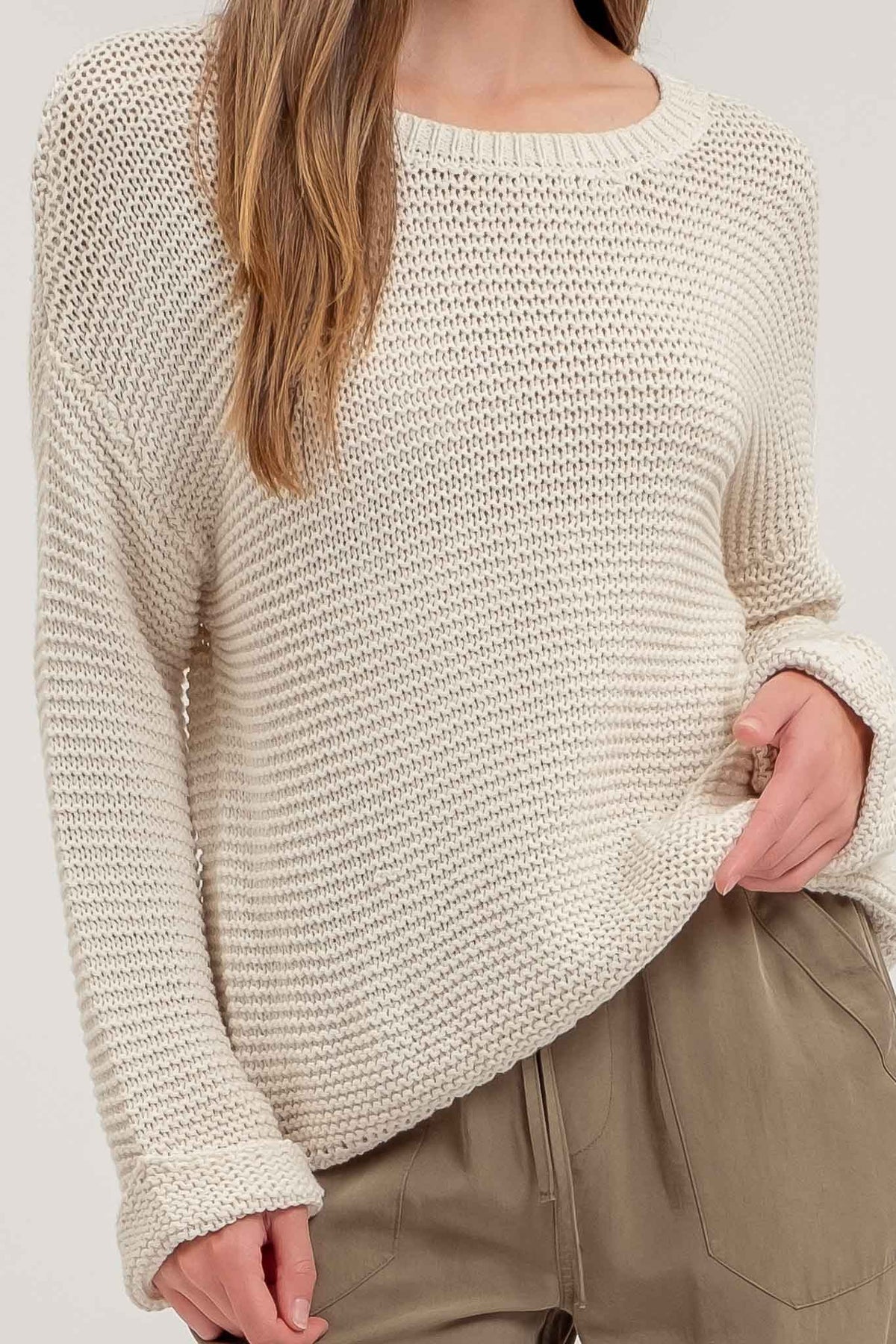 Chunky Long Cuff Pullover