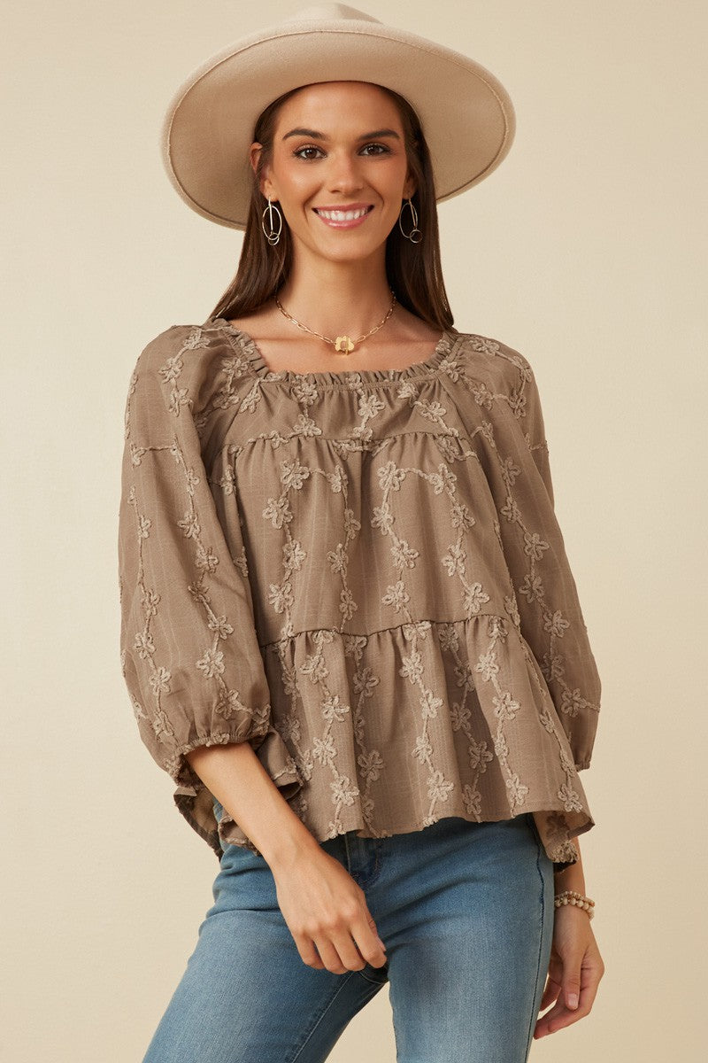 Floral Puff Sleeve Top