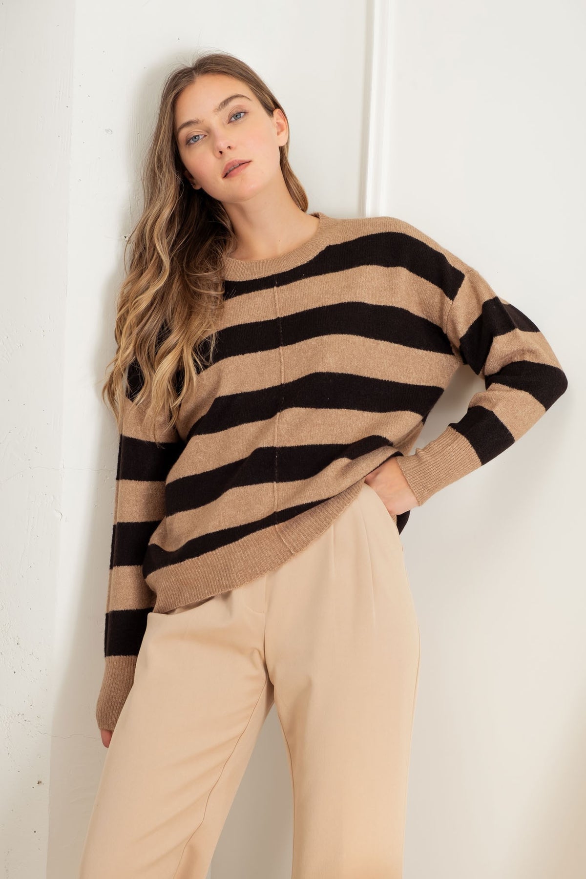 Stripe Crew Sweater