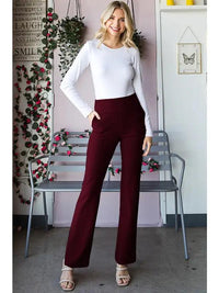 Flare Pants w/ Pockets - Wine