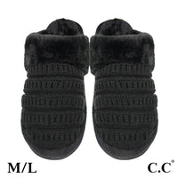 Ribbed Knitted Slippers