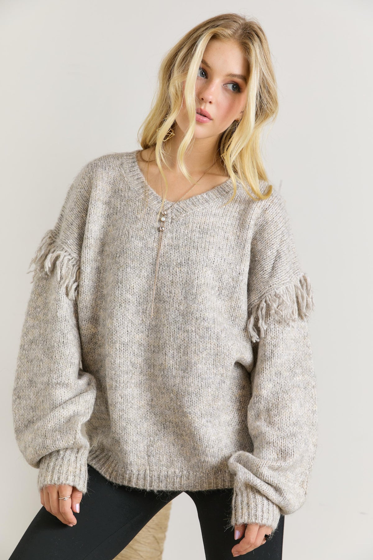 Fringe Oversized Sweater