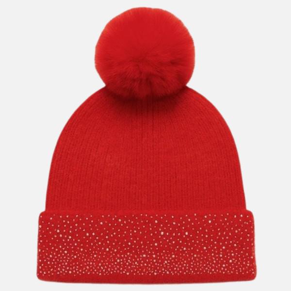Rhinestone Cuff Beanie
