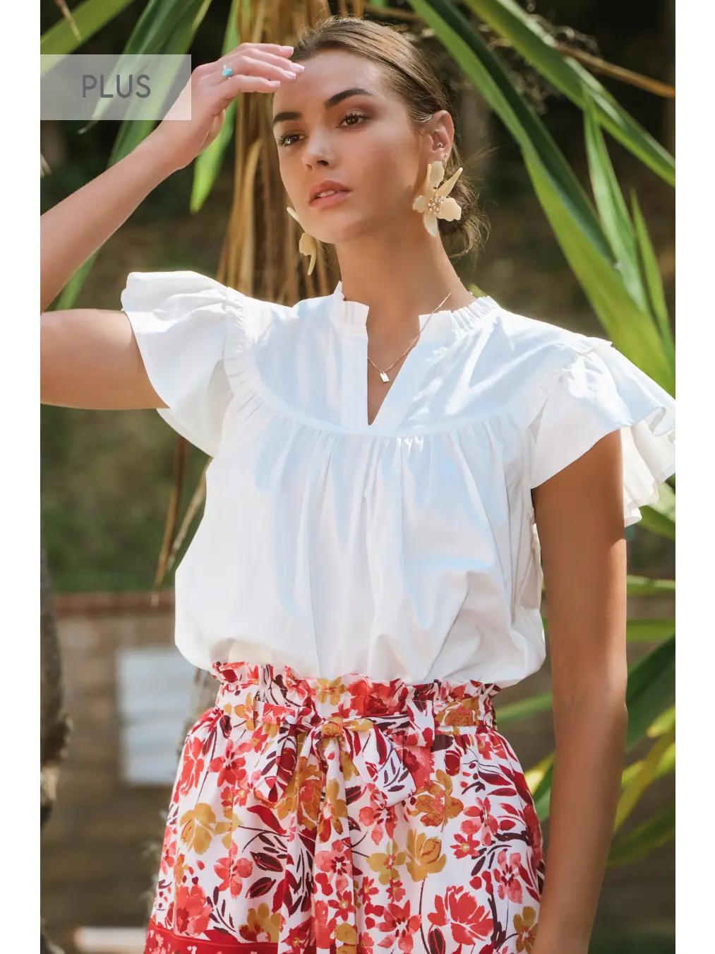 Plus Pressed & Pretty Blouse