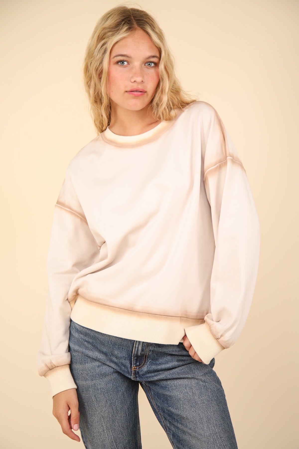 Plus Contrast Spray Detail Sweatshirt