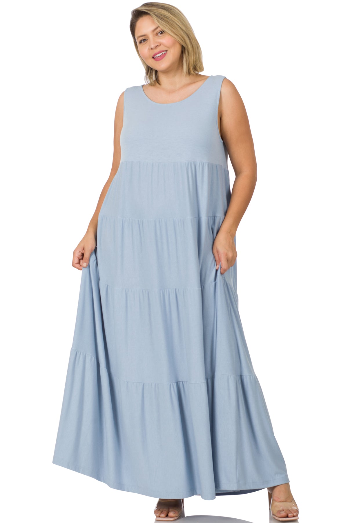 Plus Tiered Maxi Dress