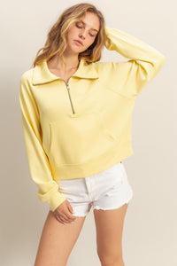 High Neck 1/2 Zip Sweatshirt