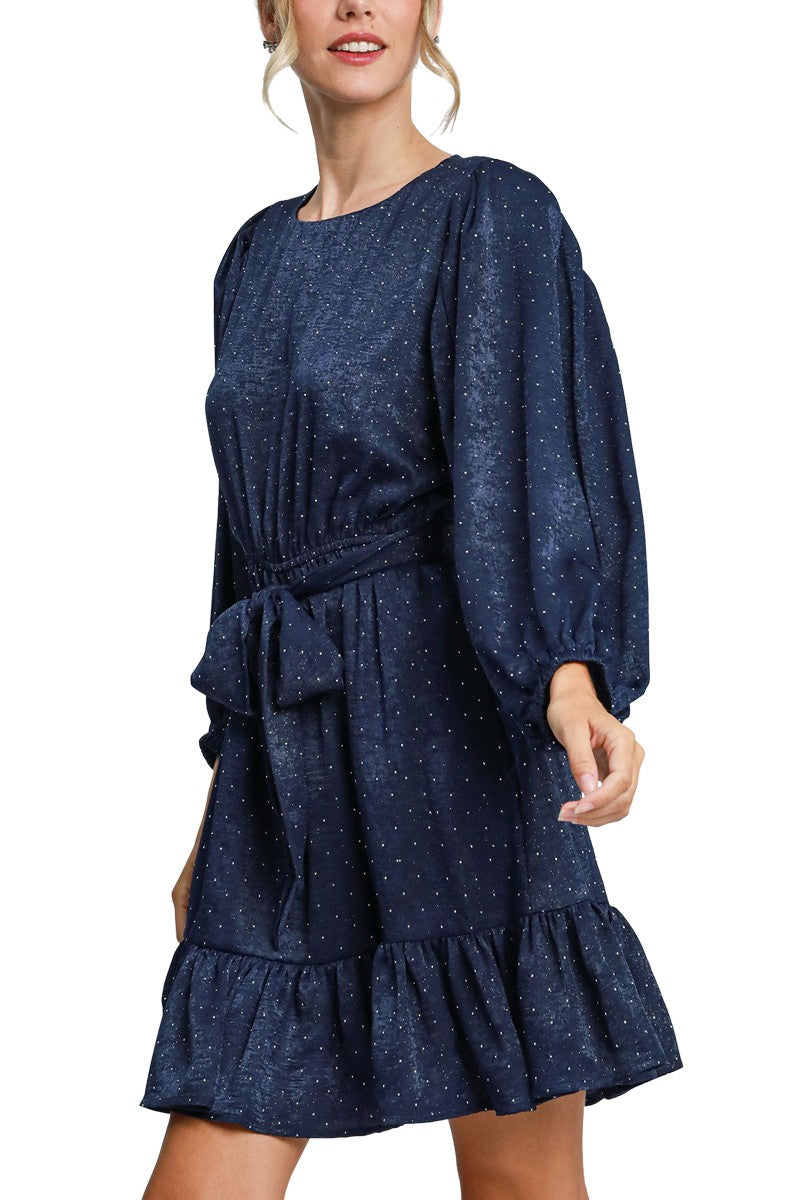 Rhinestone Satin Dress