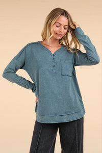 Plus Mineral Washed Knit Top