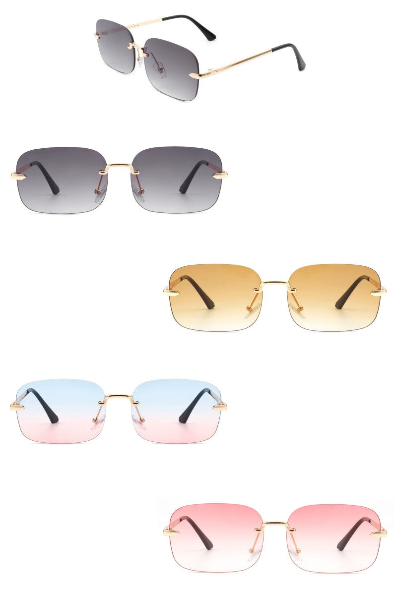 Rimless Rectangle Sunglasses
