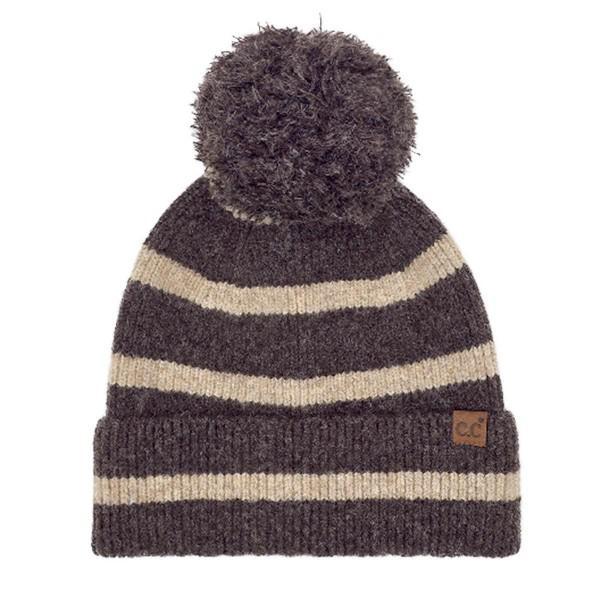 C.C. Striped Beanie