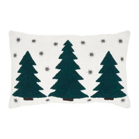 Pine Plaid Embroidered Pillow