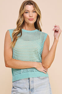 Open Weave Crochet Tank