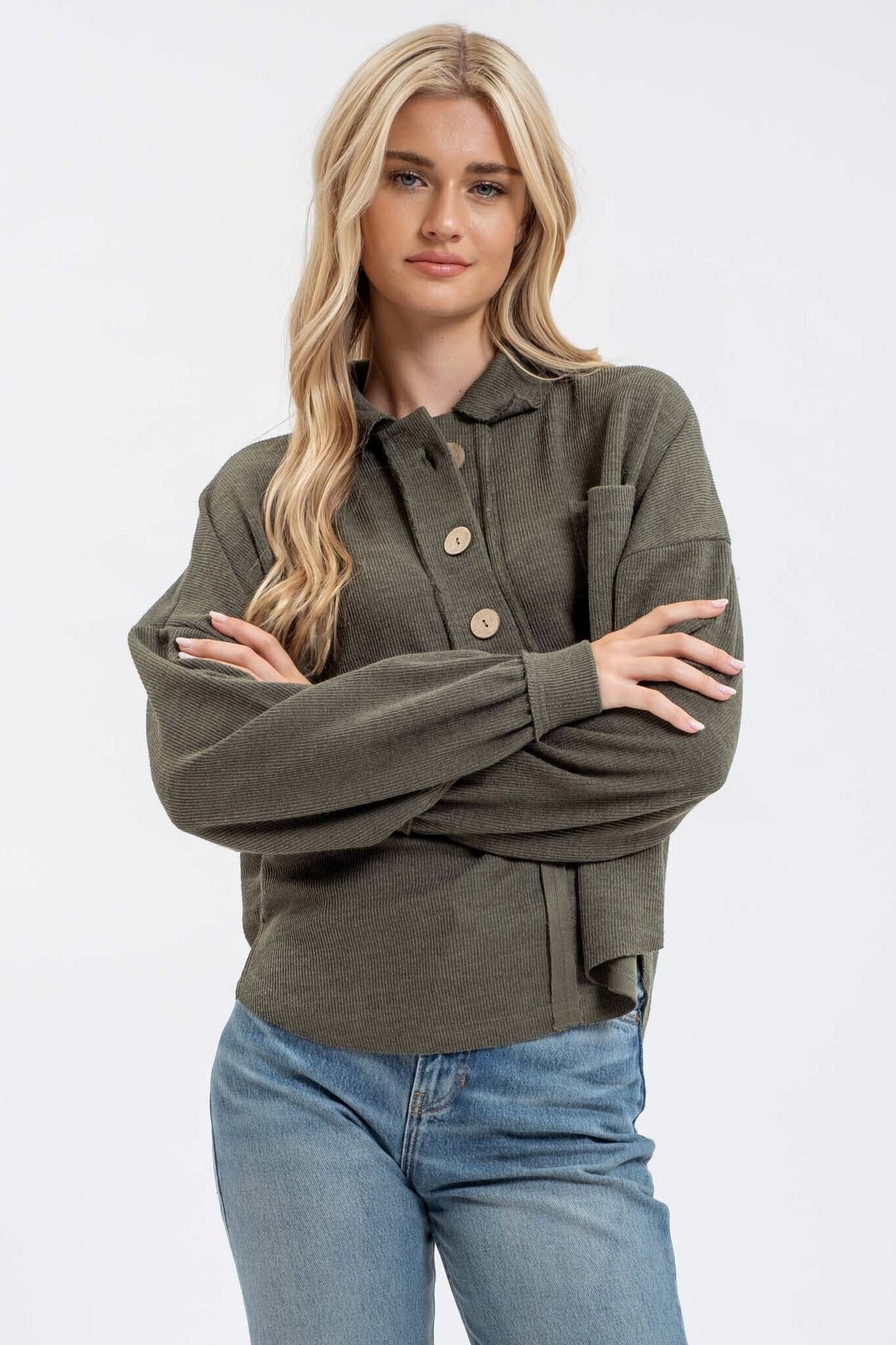 Raw Edge Knit Top