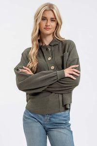 Raw Edge Knit Top