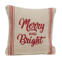 Merry & Bright Striped Pillow - Show