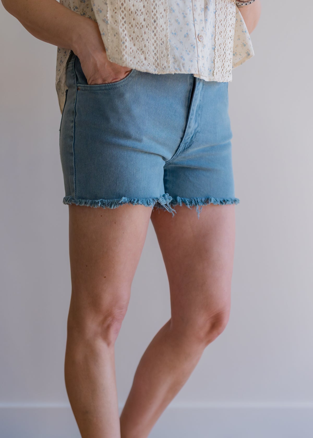 Frayed Hem Shorts