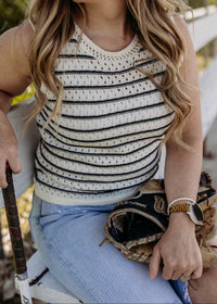 Chunky Striped Sweater Tank