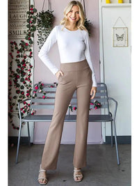 Plus Flare Pants w/ Pockets - Mocha