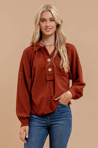 Raw Edge Knit Top