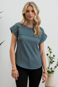 Crinkle Knit Blouse