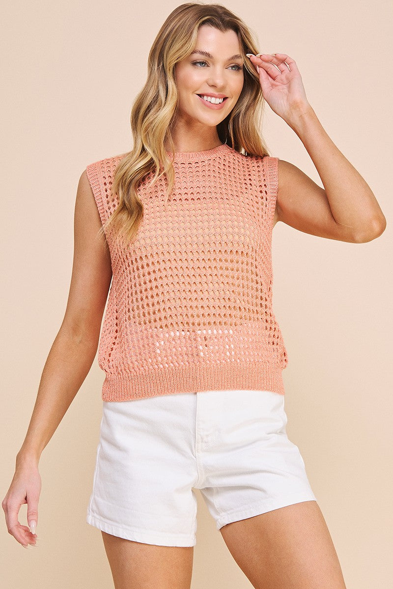 Open Weave Crochet Tank