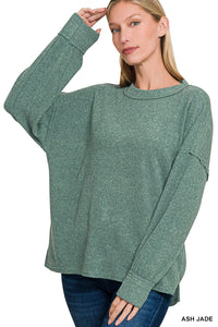 Brushed Ribbed Hacci Sweater